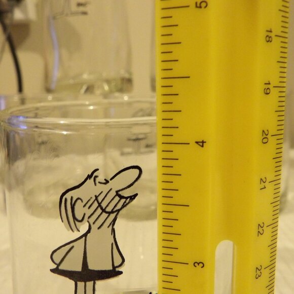 + Vintage Set of 6 B.C. Comics Johnny Hart Caveman Clear Dimple Glasses 70’s - Picture 3 of 4